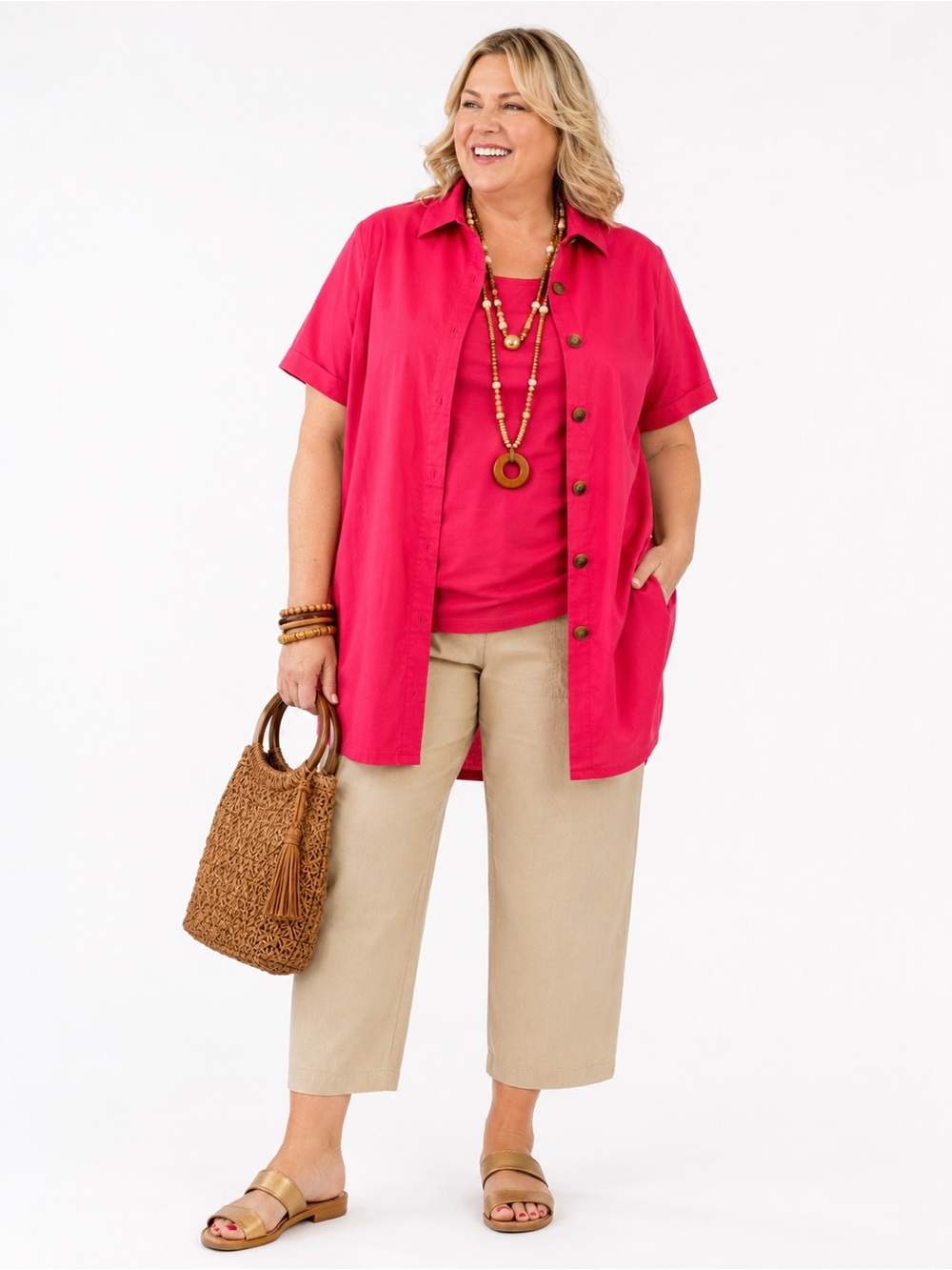 Style Plus Boutique‎ Size 1X Fuschia Casual Top